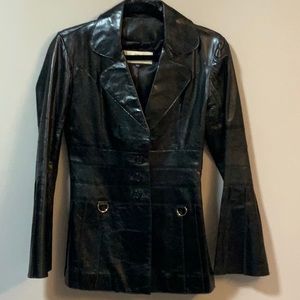 Anna Gabelli Coated Leather Jacket